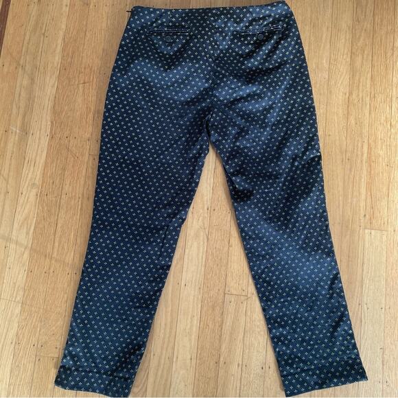 Kenar Women's Vintage Cigarette Pants Size 10 Blue and gold Side Zipper - Picture 5 of 12